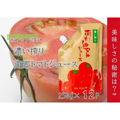 11位! 口コミ数「4件」評価「5」濃い搾り　南郷トマトジュース　12パック　【果汁飲料・野菜飲料・トマトジュース・ストレート・無添加・12パック】