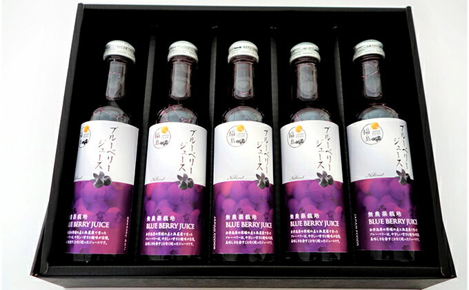 【ふるさと納税】南会津町産　無農薬ブルーベリージュース　200ml×5本入 果汁飲料 野菜飲料