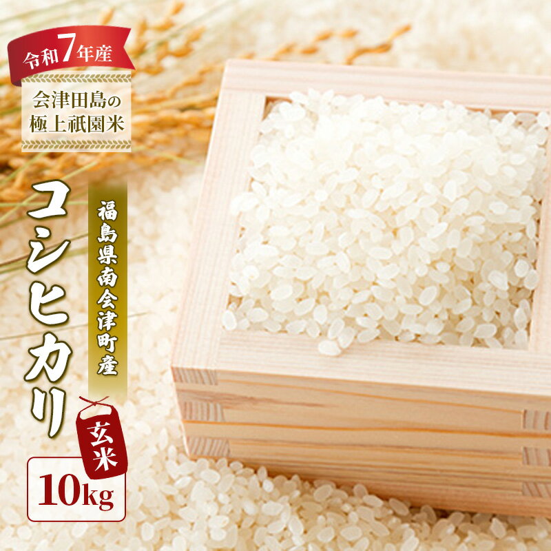 【ふるさと納税】【令和6年産 会津田島の極上祇園米】コシヒカリ（玄米）10kg 米 玄米 福島県 南会津町産　お届け：2026年10月15日まで