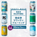 【ふるさと納税】【3か月定期便】南会津マウンテンブルーイングクラフトビール350ml缶12本セット プレゼント ギフト お祝い 誕生日 美味しい ビール 飲み比...