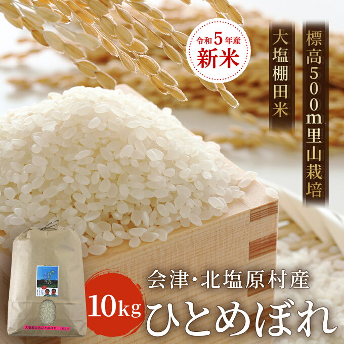 【ふるさと納税】【令和5年産】【新米】会津・北塩原村産「ひとめぼれ」10kg（大塩棚...