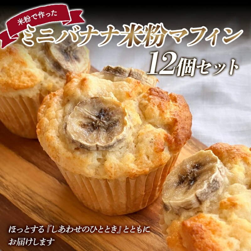 【ふるさと納税】 グルテンフリー ミニバナナ米粉マフィン 12個セット F4D-0704のサムネイル