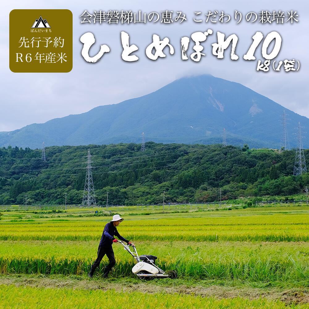 【ふるさと納税】【予約】【令和6年産米・新米】ひとめぼれ10kg　会津磐梯山の恵みこだわり栽培米　10月下旬頃より発送予定のサムネイル