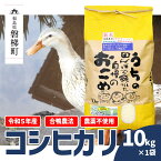 【ふるさと納税】【令和5年産米】農薬不使用　コシヒカリ　合鴨農法　10kg(特別栽培米、旧名：会津磐梯山宝米）