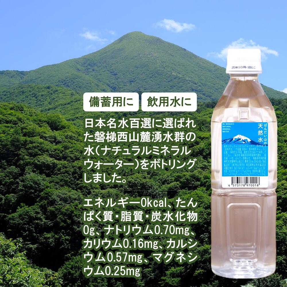 【ふるさと納税】【日本名水百選】ばんだい山の天然水　500ml×24本