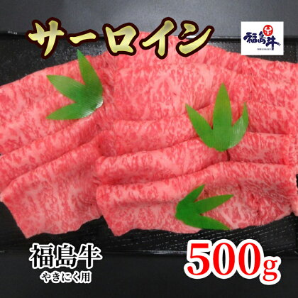 福島県産福島牛サーロイン焼肉用 500g　【 牛肉 お肉 国産 国産牛 柔らかい 風味豊か まろやか ブランド おうち焼肉 休日 夕飯 BBQ ジューシー 霜降り 最高部位 】　お届け：2023年4月上旬～2024年4月上旬