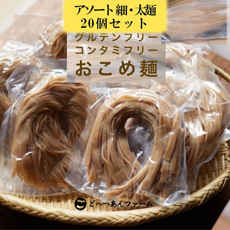 【ふるさと納税】どすこい麺(グルテンフリーなお米めん)玄米アソート20個セット