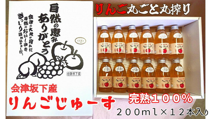 16-O 相良農場 りんごジュース200ml12本入り (品種違い組み合わせ)小瓶セット