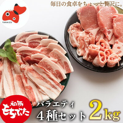 [ブランド豚]柔らかジューシーな肉質!「和豚もちぶた」4種セット 2kg[配送不可地域:離島]