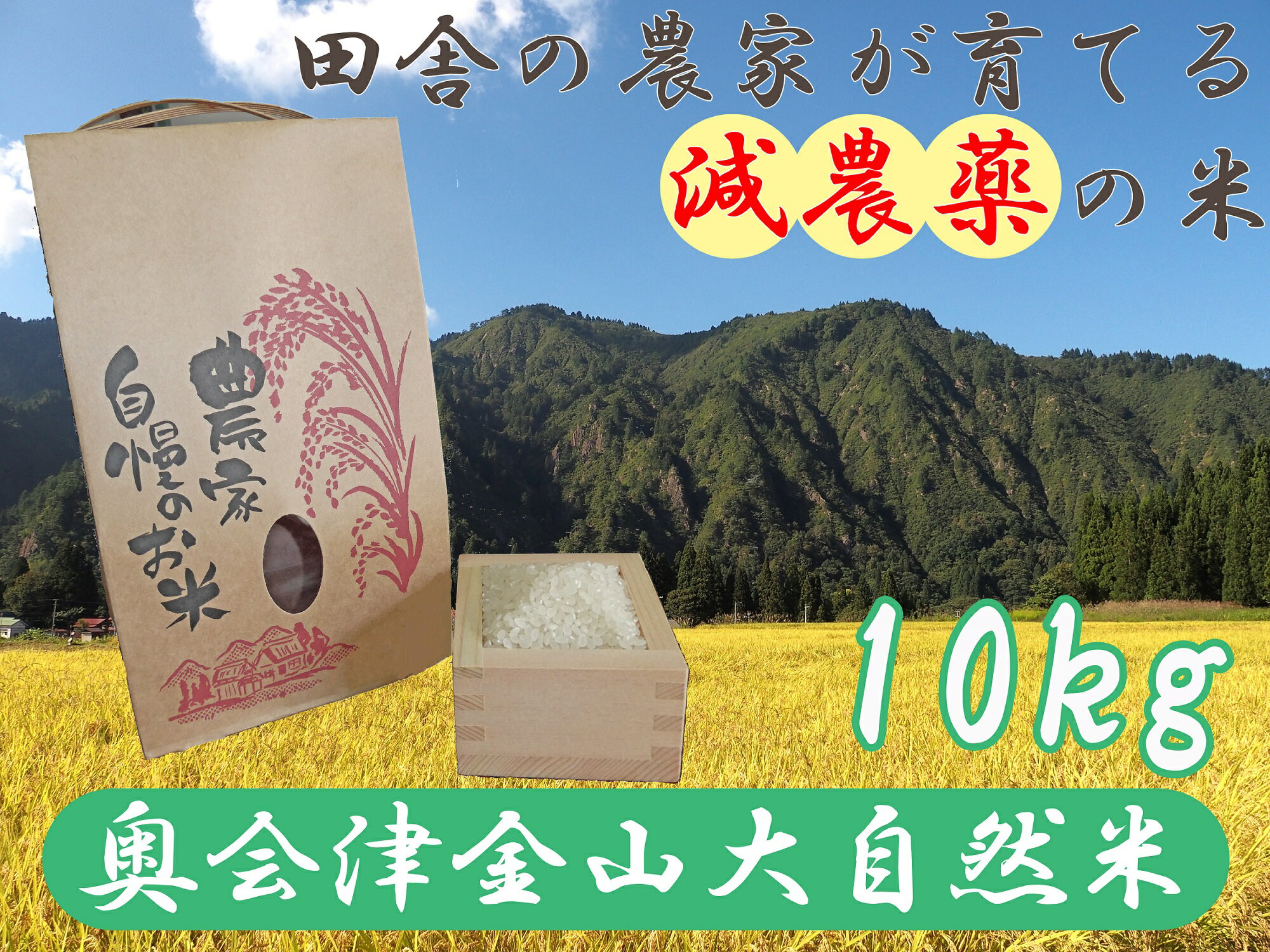 10位! 口コミ数「0件」評価「0」【令和5年産】奥会津金山大自然米コシヒカリ10kg　福島県　金山町　コシヒカリ　10kg　減農薬　精米　白米