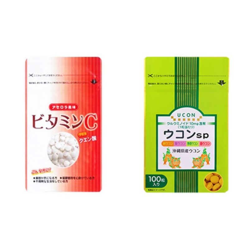 名称ウコン加工食品、ビタミンC加工食品内容ウコンsp　33g（1粒330mg×100粒） ビタミンC＋クエン酸 アセロラ風味31.5g（1粒350mg×90粒） 〇製造地：福島県泉崎村原材料【ウコンS】ウコン末（中国）、ガジュツ末、ウコン抽出物 / セルロース、ヒドロキシプロピルメチルセルロース、微粒二酸化ケイ素、ショ糖脂肪酸エステル【ビタミンC プラス クエン酸】乳糖（ドイツ製造）、還元麦芽糖水飴、コーンスターチ / ビタミンC、ショ糖脂肪酸エステル、甘味料（スクラロース）、アセロラ香料、クエン酸 （一部に乳成分を含む）消費期限ビタミンC プラス クエン酸　2年ウコンS、　3年保存方法直射日光をさけ、湿気の少ない涼しい所に保存してください。製造者秋山錠剤株式会社東京都品川区平塚2-4-21加工業者秋山錠剤（株） 福島工場福島県西白河郡泉崎村泉崎中核工業団地12事業者秋山錠剤 株式会社備考※画像はイメージです。 ・ふるさと納税よくある質問はこちら ・寄附申込みのキャンセル、返礼品の変更・返品はできません。あらかじめご了承ください。【ふるさと納税】健康食品 2種詰め合わせ　【美容・健康食品・ビタミン】 この度、弊社では「ウコンs」を終売し、「ウコンsp」をリニューアル品として販売いたします。これまで使用していた外国産ウコンから、契約農家で無農薬栽培をした沖縄県産ウコンに切り替えました。 コンセプトはそのままに、従来の紫ウコンと秋ウコンに、新たに熱帯ウコン、春ウコンを加えた4種類のウコンを含有した製品となっています。 ウコンについて ウコンには、ポリフェノールの1種であるクルクミンと多くの精油成分などが含まれますが、ウコンの種類によってその含有量は異なります。熱帯ウコンは世界的にみても流通量が少なく希少な品種で、4種の中でクルクミンを最も多く含み、香りが高いのが特徴です。別名クスリウコンとも呼ばれます。 紫ウコンは漢方薬であるガジュツ(莪朮)と同品種として、知られております。秋ウコンと春ウコンは沖縄で古くから民間療法として使われ、庭先で育てられてきました。 「ウコンsp」はこれら4種をバランス良く組み合わせた錠剤となっています。どうぞ日々の健康維持にお役立てください。 ビタミンC＋クエン酸：美容が気になる方や健康維持を心掛けている方、不規則な生活をしている方にオススメのビタミンCにクエン酸をプラスしました。 寄附金の用途について 自治体におまかせ 受領証明書及びワンストップ特例申請書のお届けについて 入金確認後、注文内容確認画面の【注文者情報】に記載の住所にお送りいたします。発送の時期は、入金確認後1～2週間程度を目途に、お礼の特産品とは別にお送りいたします。 ■　ワンストップ特例について ワンストップ特例をご利用される場合、1月10日までに申請書が当庁まで届くように発送ください。 マイナンバーに関する添付書類に漏れのないようご注意ください。 ▽申請書のダウンロードはこちら