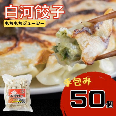 モチモチジューシーな白河餃子の大袋50個入り!×1袋【岡崎農園の人気の定番製品!】【配送不可地域：離島】【1363025】