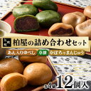 【ふるさと納税】 【柏屋の詰め合わせセット】あん入りゆべし・草餅・かぼちゃまんじゅう 各4個の12個入り! もち 和菓子 スイーツ 饅頭 福島県 矢吹町 F6U-036