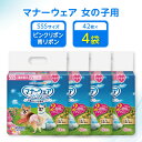 【ふるさと納税】【毎月定期便】マナーウェア女の子用SSSピンクリボン・青リボン42枚×4袋全2回【4069368】