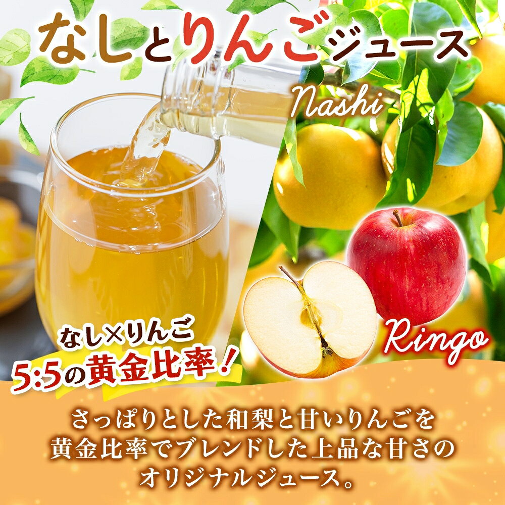 【ふるさと納税】果実ジュース500ml2本セット2種 梨 りんご 果物 フルーツ ジュース お取り寄せ 贅沢 贈答 ギフト 福島県 石川町【19020AA0101】 f075019-ishikawa-10000101 福島県石川町 サンプル画像3