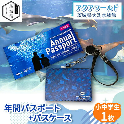 【ふるさと納税】アクアワールド茨城県大洗水族館 年間パスポート+パスケース 小中学生1枚【配送不可地域:離島・沖縄県】【1565572】