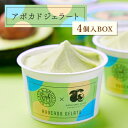 【ふるさと納税】アボカドジェラート4個入BOX【配送不可地域:離島・沖縄県】【1581405】