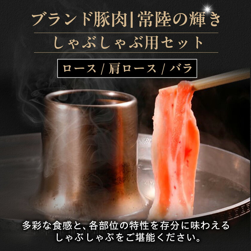 【ふるさと納税】茨城県 ブランド豚肉「常陸の輝き」しゃぶしゃぶセット(ロース・...
