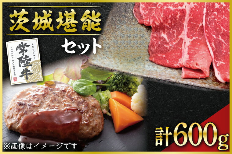 茨城堪能セット[常陸牛スライスと冷凍生ハンバーグ・タレセット](CT-3)
