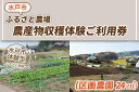 【ふるさと納税】水戸市ふるさと農場農産物収穫体験ご利用券（DK-2）