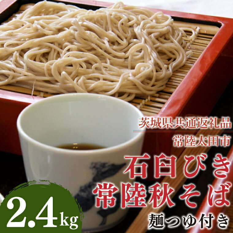 石臼びき常陸秋そば 2.4kg 麺つゆ付き[茨城県共通返礼品/常陸太田市](秋ー12)(FY-4)