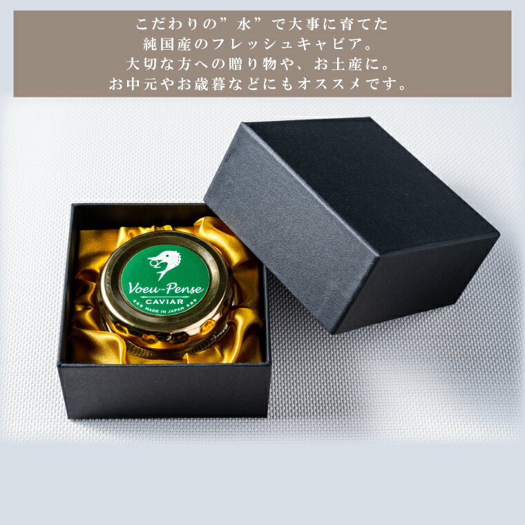 【ふるさと納税】【12月より発送】【数量限定】国産キャビアVoeu-Pense【茨城県共通返礼品/河内町】【国産 キャビア 高級 冷凍 珍味 贈答 手土産 水戸市】（GQ-1）