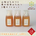 15位! 口コミ数「0件」評価「0」【数量限定】山桜はちみつと春の田舎はちみつの3種ギフトセット　各280g（B3山桜）【茨城県共通返礼品／五霞町】 生ハチミツ 非加熱 茨城県･･･ 