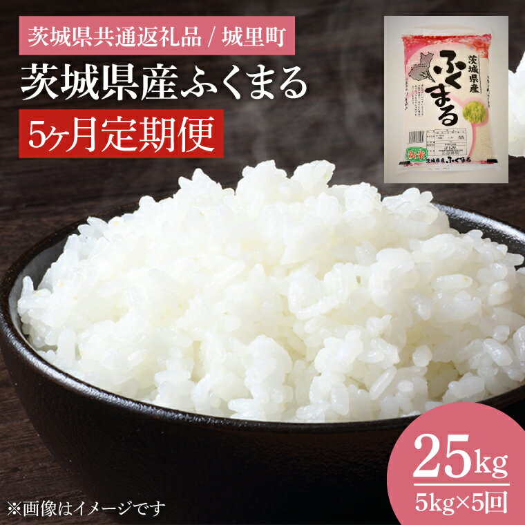 【ふるさと納税】【5ヶ月定期便】茨城県産ふくまる　計25kg（茨城県共通返礼品/城里町）（IH-23）