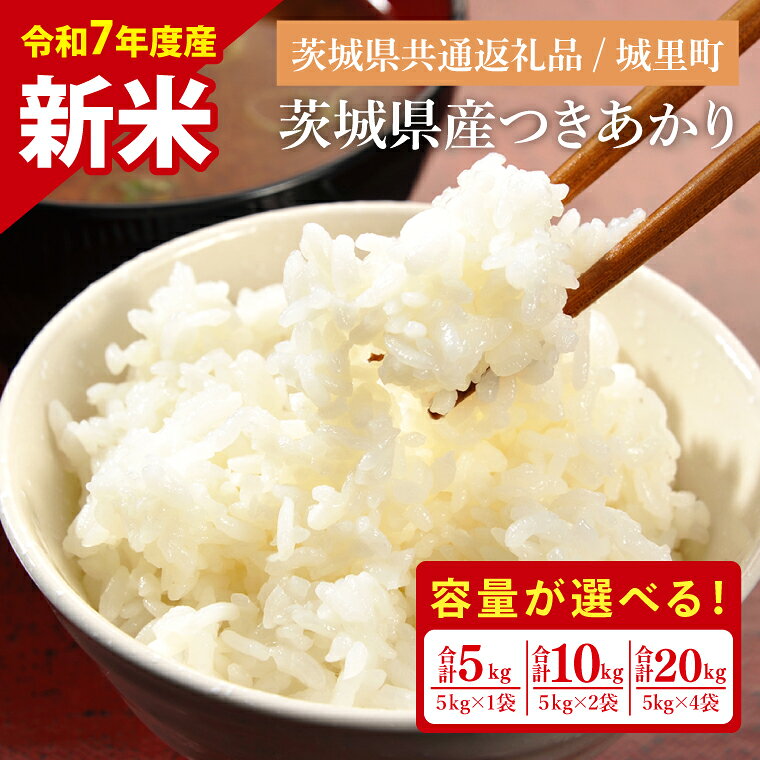 [選べる内容量][数量限定][令和7年度 新米]茨城県産つきあかり5・10・20kg(茨城県共通返礼品/城里町)[お米 米 おにぎり 粒が大きい 茨城県](IH-1164)