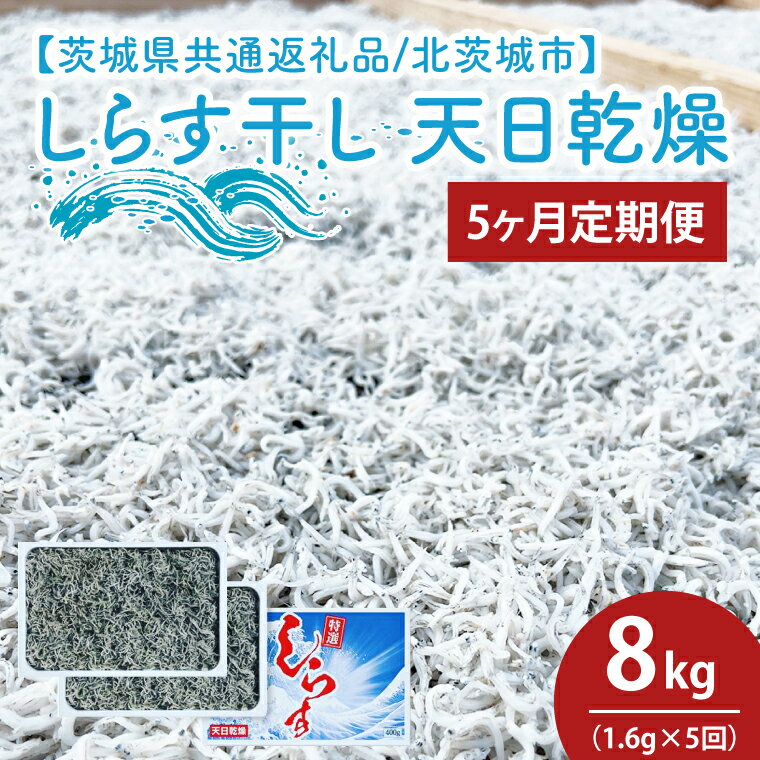 【5ヶ月定期便】しらす干し 天日乾燥1.6kg（400g×4）【茨城県共通返礼品/北茨城市】（HY-9）