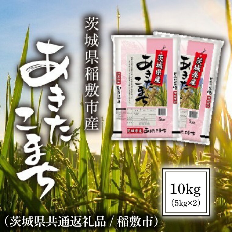 [令和5年産]茨城県稲敷市産あきたこまち10kg(5kg×2)(茨城県共通返礼品/稲敷市)(IM-16)