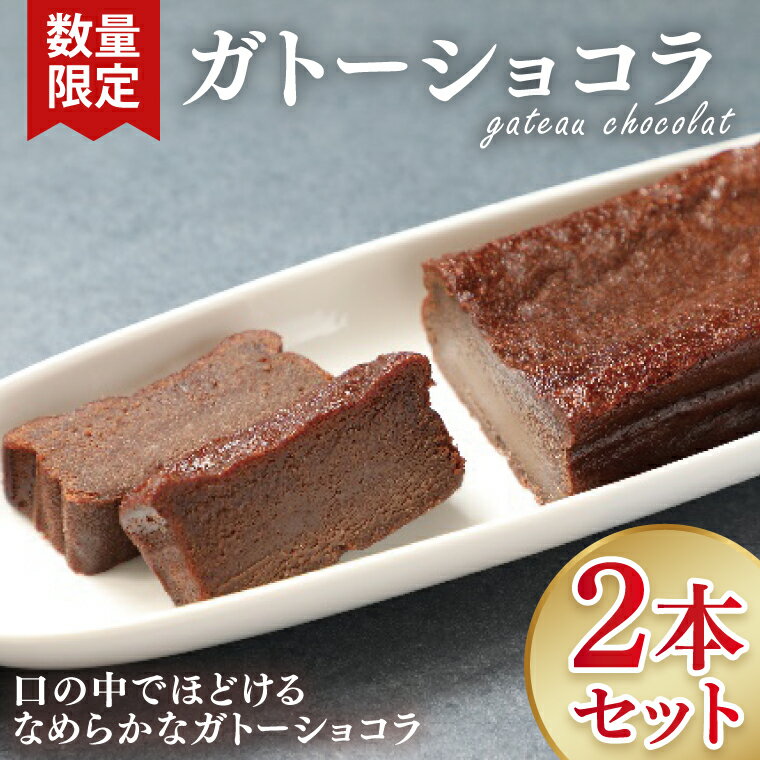[数量限定]ガトーショコラ2本セット[洋菓子 おやつ お返し 個包装 チョコ チョコレート ギフト 差し入れ ショコラ 冷凍 スイーツ デザート 水戸市 茨城県](KM-2)