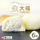 【ふるさと納税】ふわふわクリーミー生大福プレーン 6個入り【大福 和菓子 生大福 スイーツ クリーム アイス おやつ 手土産 お取り寄せ ギフト グルメ 贈答 冷凍 亀印製菓 茨城県 水戸市】(MP-5)