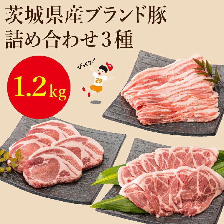 茨城県産ブランド豚肉詰め合わせ1.2kg(EC-2)