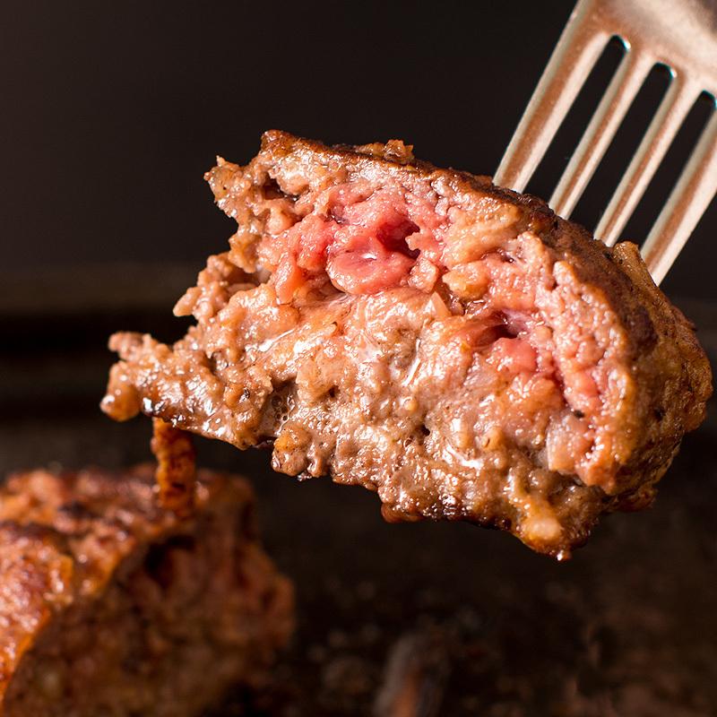 【ふるさと納税】肉 常陸牛 無添加 ハンバーグ 4個 ＆ サーロインステーキ 120g×3枚 詰め合わせセット 母の日 ギフト 黒毛和牛 国産 お返し 内祝い 焼くだけでレストランの味 水戸市 茨城県 肉のイイジマ（DU-87）
