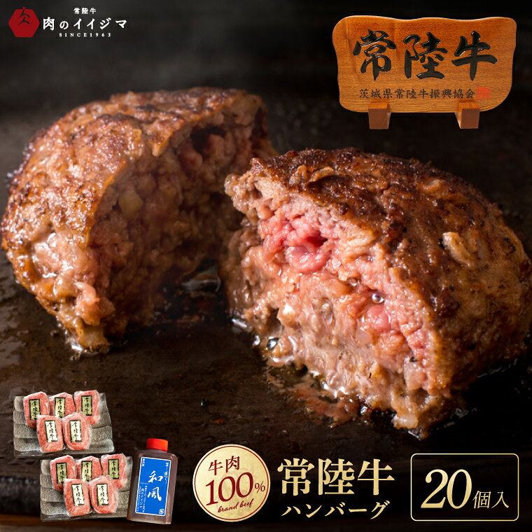 【ふるさと納税】常陸牛 ハンバーグ 100g 20個セット 
