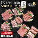 【ふるさと納税】【4か月定期便】A5ランク常陸牛&美明豚 食べ比べ 定期便コースC|すき焼き しゃぶしゃぶ 焼肉 BBQ ステーキ 国産牛 和牛 牛肉 豚肉茨城...