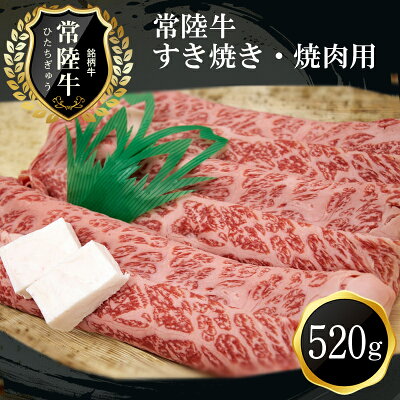 楽天ふるさと納税　【ふるさと納税】D-21　ご褒美常陸牛（すき焼き・焼肉用）(520g)【肉 お肉 牛肉 すき焼き用 茨城県 日立市】