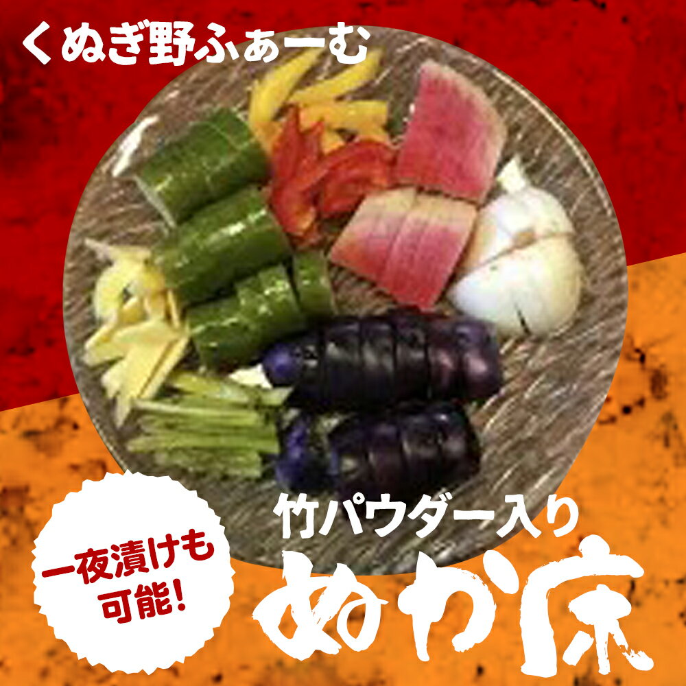 【ふるさと納税】一夜漬けも可能!竹パウダー入りぬか床【配送不可地域：離島】