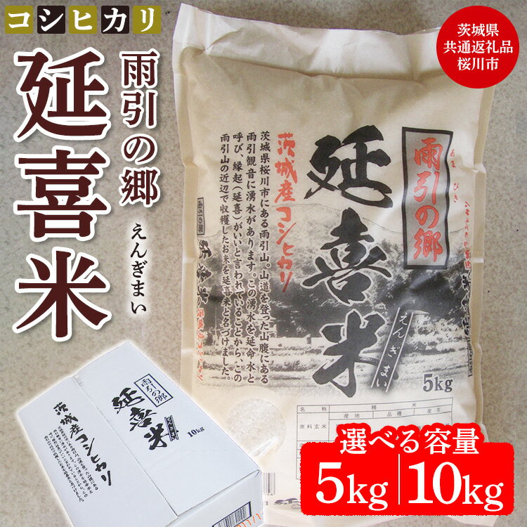 [内容量が選べる][令和5年産] 雨引の郷 延喜米 コシヒカリ[茨城県共通返礼品 桜川市産] ※着日指定不可 ※北海道・沖縄・離島への配送不可