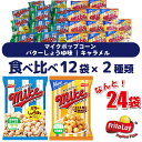 【ふるさと納税】スナック 菓子 【マイクポップコーン】 2種類 食べ比べ◇ バラエティ(12袋×2種) 計24袋 バターしょうゆ味 キャラメル 詰め合わせ_DI...