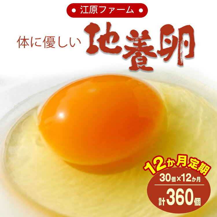 【ふるさと納税】【定期便12か月】江原ファーム 体に優しい地養卵(30個) 卵 定期便 30個 玉子 たまご タマゴ 生卵 鶏卵 生みたて 産みたて 地養卵 新鮮 濃厚 健康 TKG ご飯のお供 国産 ギフト 贈答 贈り物 お中元 お歳暮 プレゼント 茨城県 古河市 農家直送 _AG15