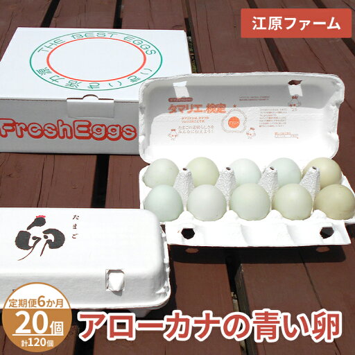 【ふるさと納税】【定期便6か月】 江原ファーム アローカナの青い卵(20個)|卵 たまご タマゴ 生みたて 産みたて 新鮮 濃厚 健康 青い卵 産地直送_AG29 【ふるさと納税】【定期便6か月】 江原ファーム アローカナの青い卵(20個)|卵 たまご タマゴ 生みたて 産みたて 新鮮 濃厚 健康 青い卵 産地直送_AG29