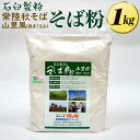 【ふるさと納税】BI86_石臼製粉 常陸秋そば 山里風（挽きぐるみ）そば粉 1kg※着日指定不可