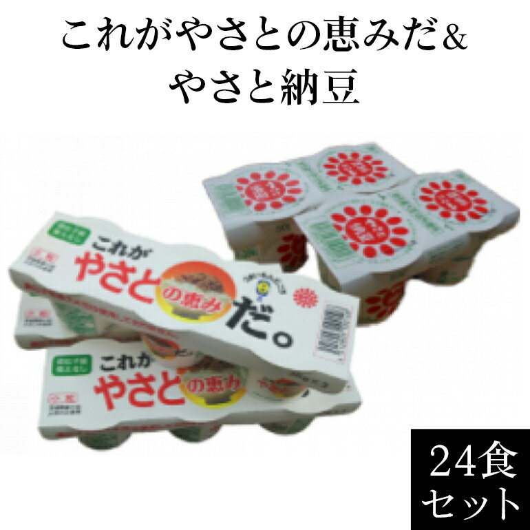 【ふるさと納税】 これがやさとの恵みだ&やさと納豆 24食 セット 八郷産 大豆 100% 小粒 納豆 食べ比べセット 食べ比べ 納豆ごはん 納豆巻き 環境に優しい紙パック 茨城県 石岡市 (A36-001)