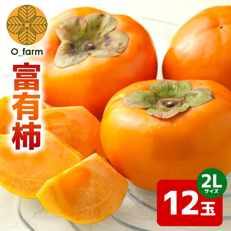 [2026年先行予約]富有柿 2L 12玉(1段) 柿 カキ かき フルーツ 果物 くだもの 産地直送 茨城県 石岡市