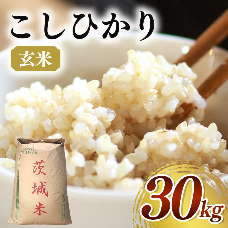 [令和7年産]新米コシヒカリ 玄米30kg お米 米 玄米 ご飯 ごはん 国産米 産地直送 茨城県 石岡市