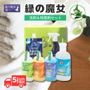 【ふるさと納税】緑の魔女人気洗剤シリーズ+今だから必需品除菌消臭剤セット | 茨城県 龍ケ崎市 洗剤 液体 環境配慮 浴槽 湯あか 油汚れ 高い洗浄力 トイレ用...