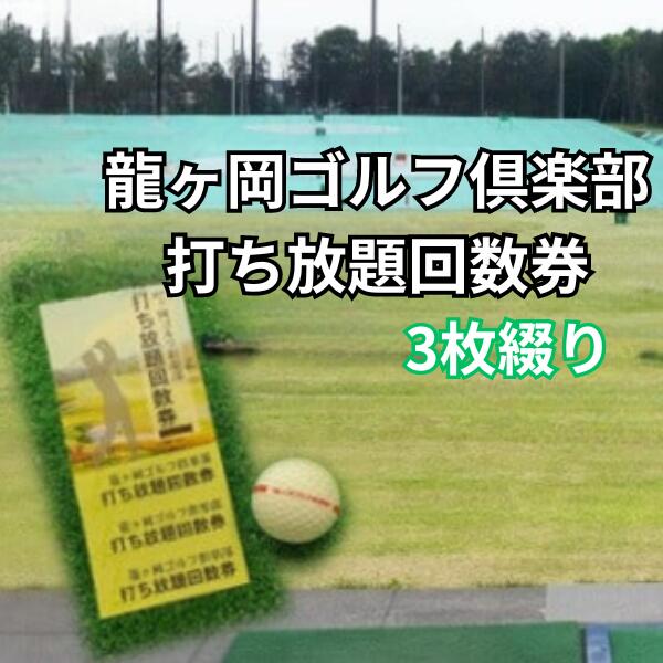 【ふるさと納税】龍ヶ岡ゴルフ倶楽部 打ち放題回数券　3枚綴り