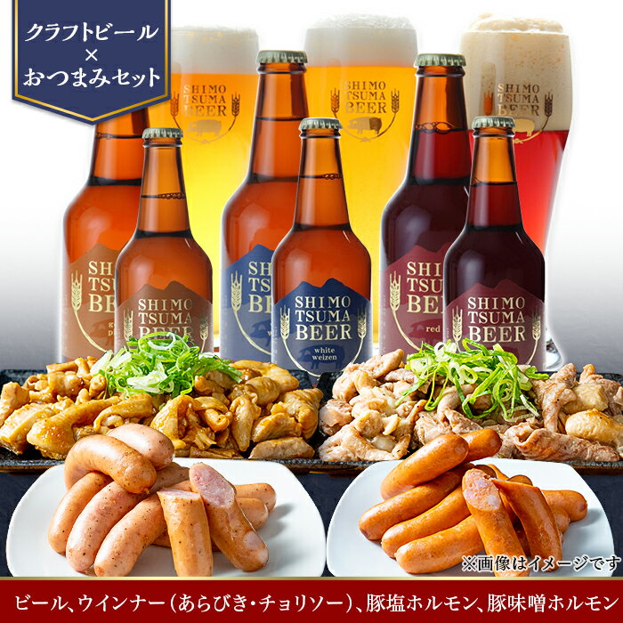 【ふるさと納税】14-25【クラフトビール×おつまみセット】ビール6本、ウインナー（あらびき・チョリソ..